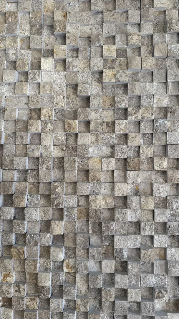 2.5 x 2.5 Kahve Traverten Patlatma Taş